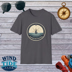 Sailboat Compass T-Shirt — "Departure Pending" Nautical Graphic Tee