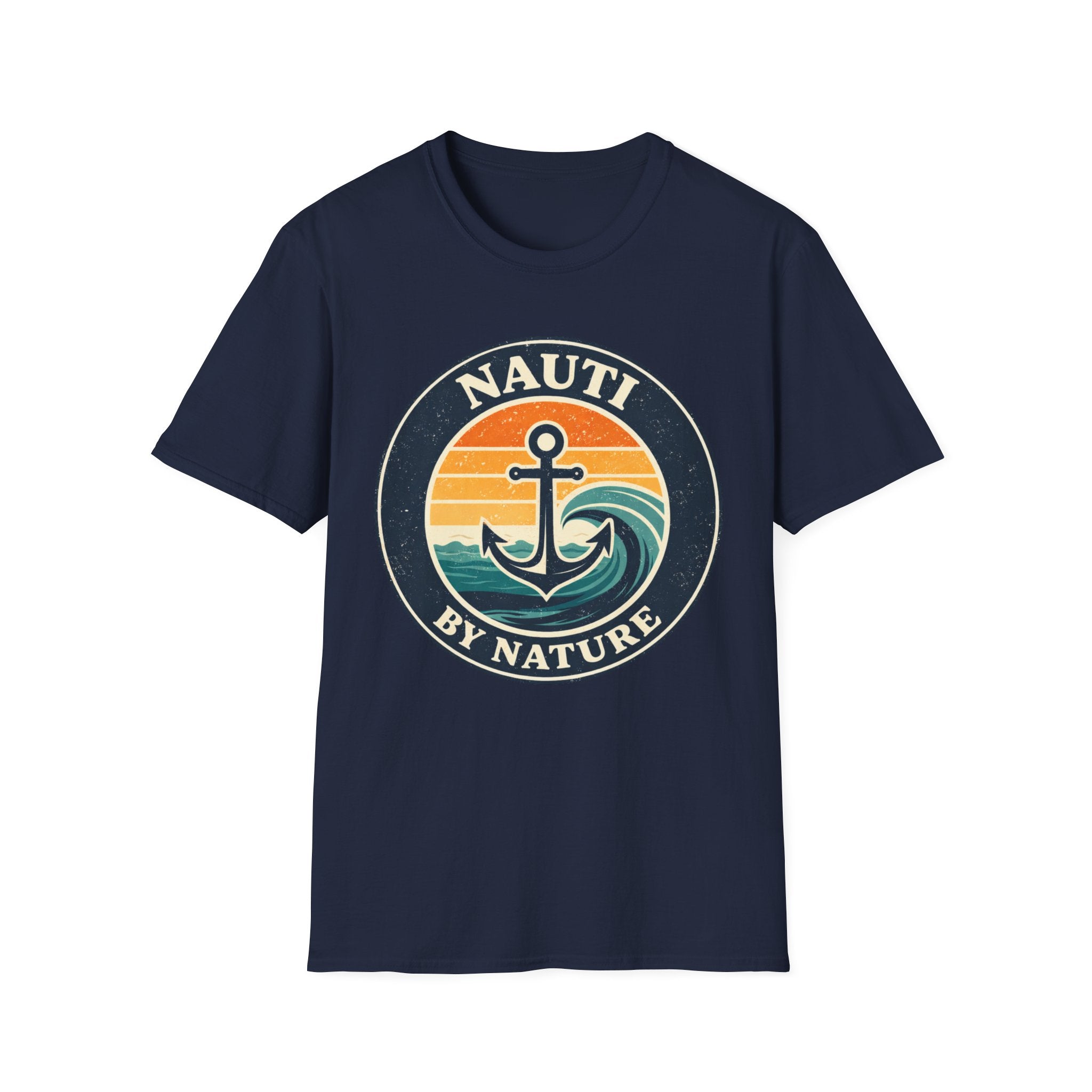 Nauti By Nature Anchor T-Shirt – Vintage Sunset Nautical Tee