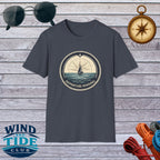 Sailboat Compass T-Shirt — "Departure Pending" Nautical Graphic Tee