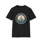 Sailboat Tee — "Leave the Shore Behind" Nautical Adventure T-Shirt