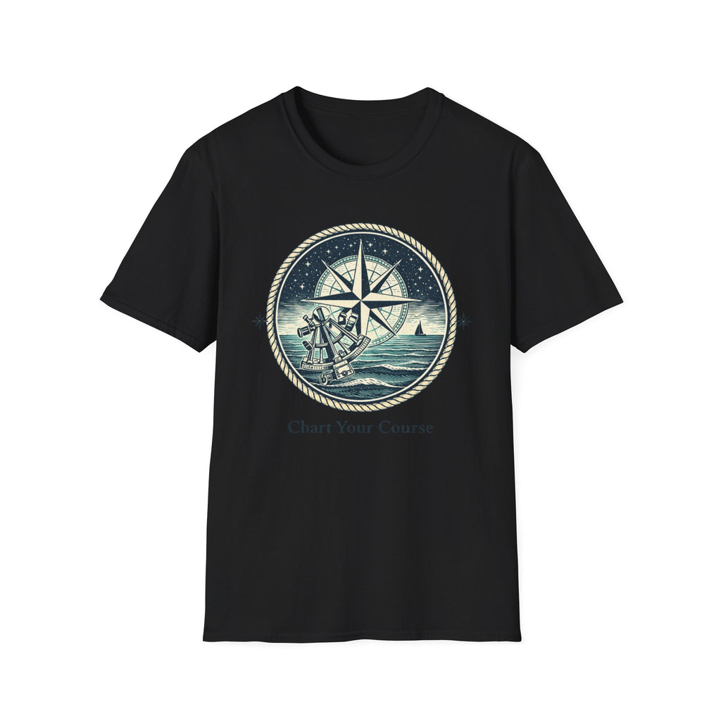 Compass Nautical T-Shirt — "Chart Your Course" Adventure Tee