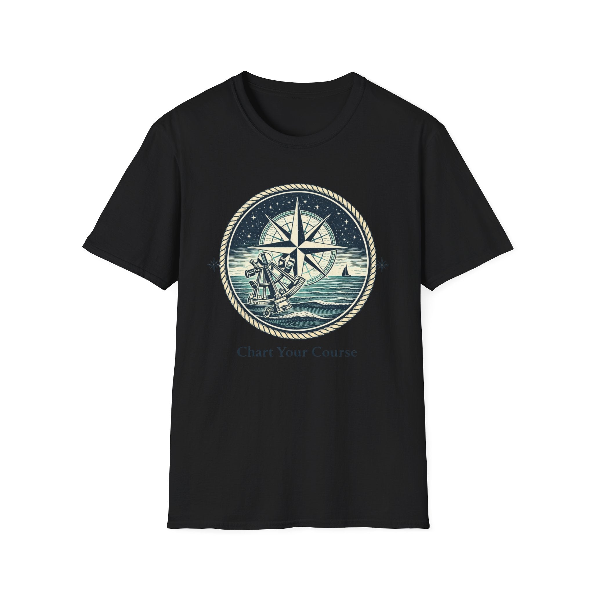 Compass Nautical T-Shirt — "Chart Your Course" Adventure Tee