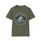 Sailboat Graphic Tee — "Wind Over Worries" Nautical T-Shirt