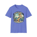 Rum & Blonds Vintage Pinup T-Shirt — 'Good Decisions Not Included' Beach Tee