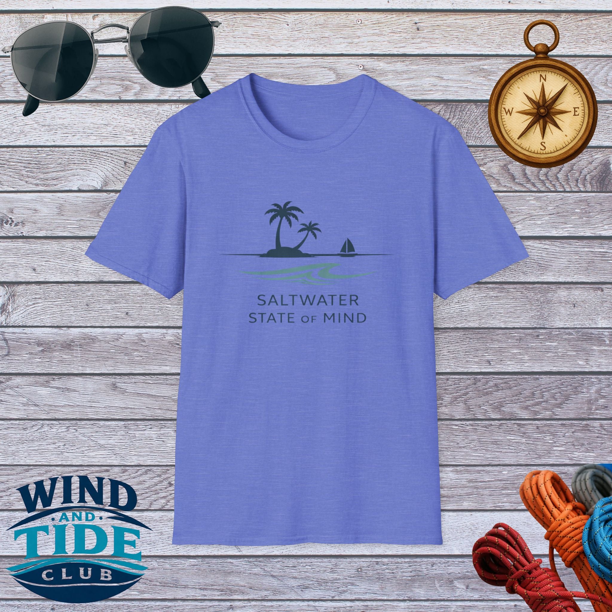 Saltwater State of Mind T-Shirt — Coastal Palm Beach Tee