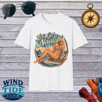Let's Get Nauti Nautical T-Shirt — Retro Beach Blonde Pinup Graphic Tee