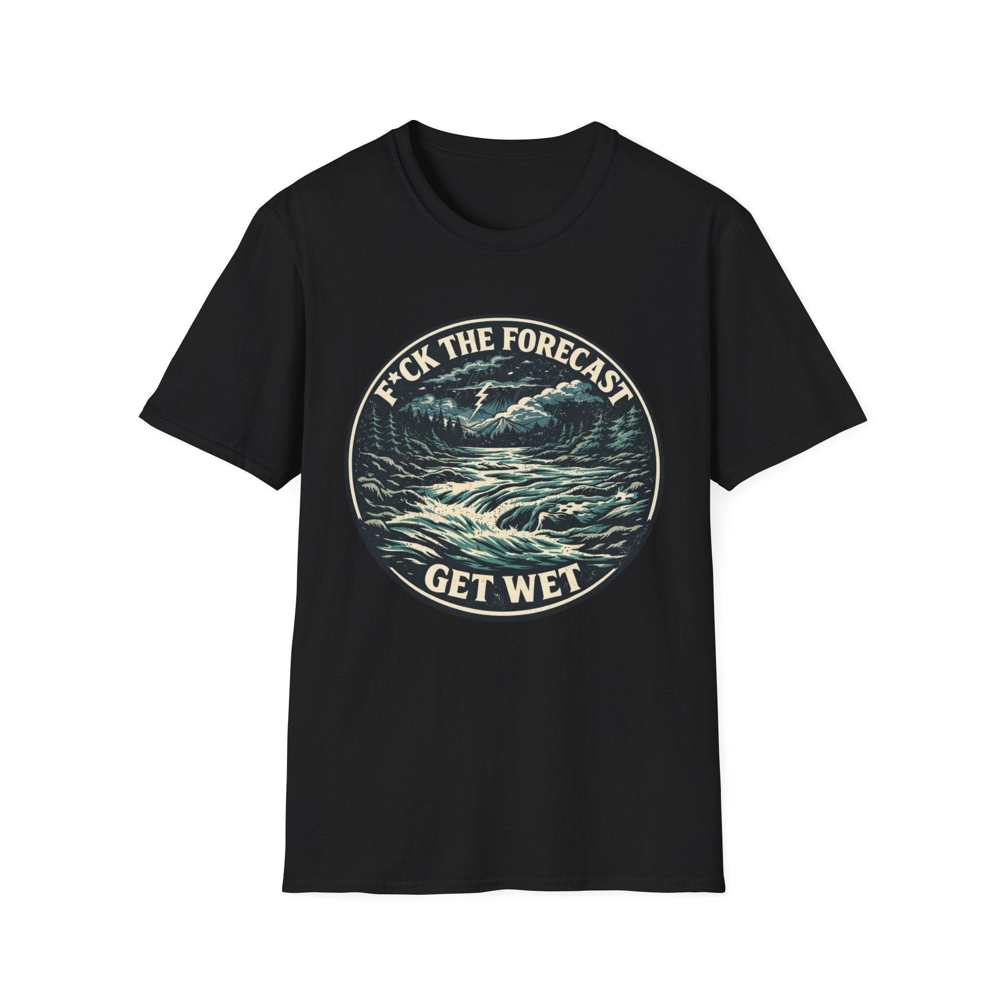 Get Wet Surf Tee — “F*ck the Forecast” Ocean Wave T-Shirt
