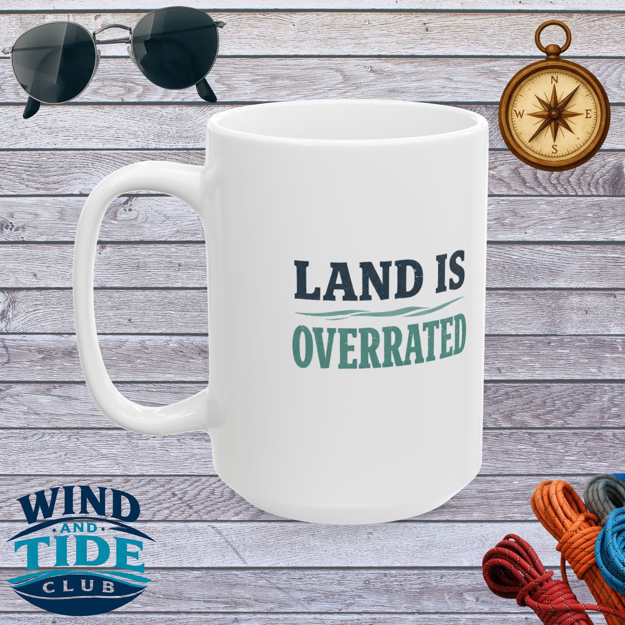 'Land Is Overrated' Ceramic Mug