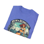 Rum & Redheads Retro Pinup T-Shirt — "Good Decisions Not Included"