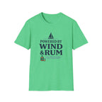 Sailor T-Shirt — "Powered by Wind & Rum" Nautical Sailing Tee