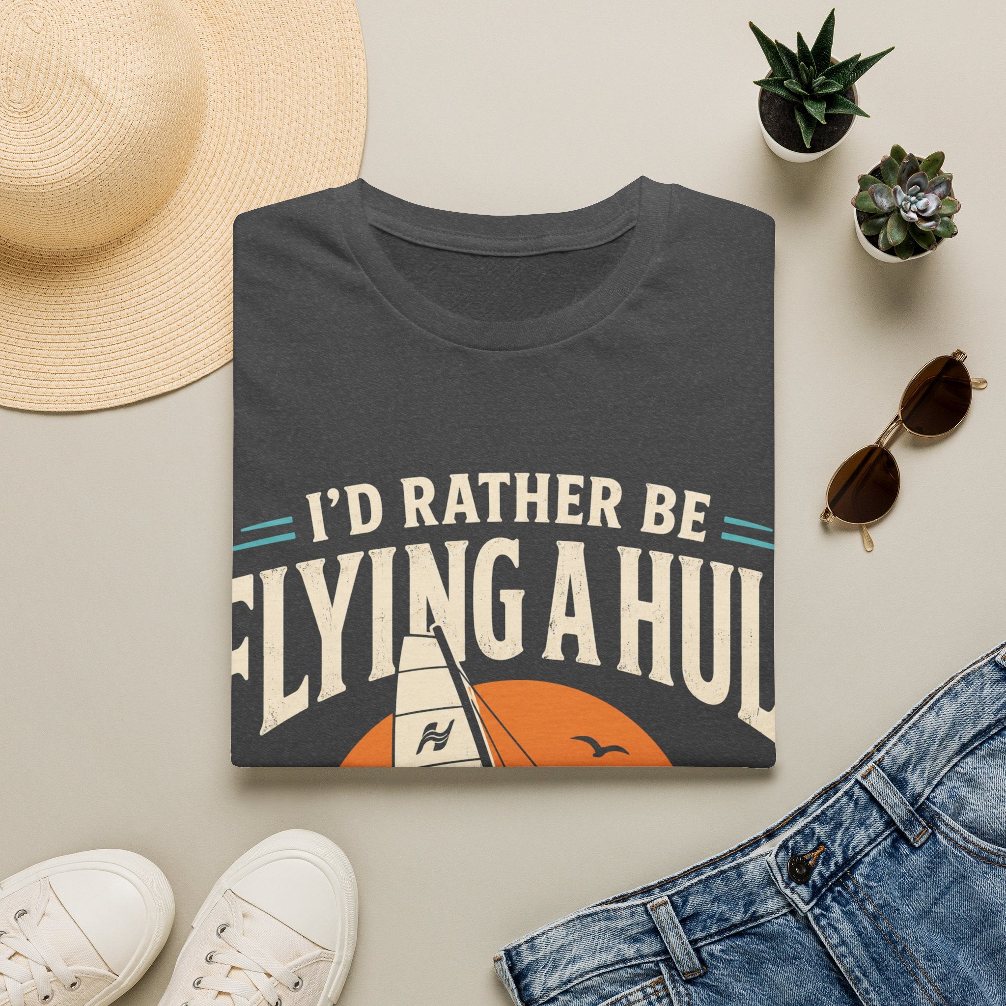 I’d Rather Be Flying a Hull T-Shirt – Wind and Tide Club