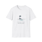 Beach T-Shirt — "Leave the Mainland" Palm Island Tee