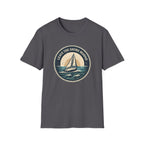 Sailboat Tee — "Leave the Shore Behind" Nautical Adventure T-Shirt
