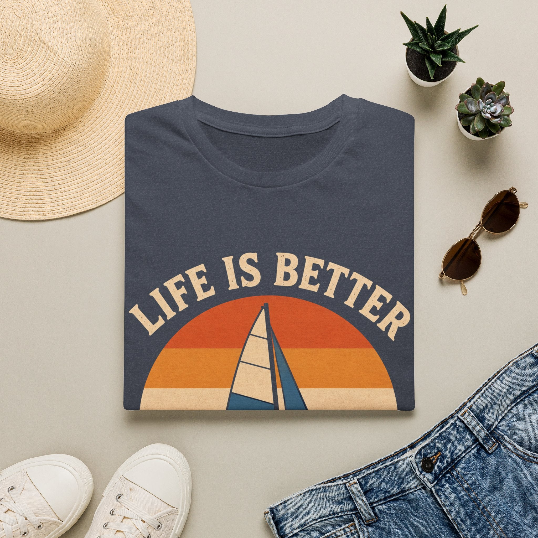 Life Is Better on Two Hulls T-Shirt – Wind and Tide Club