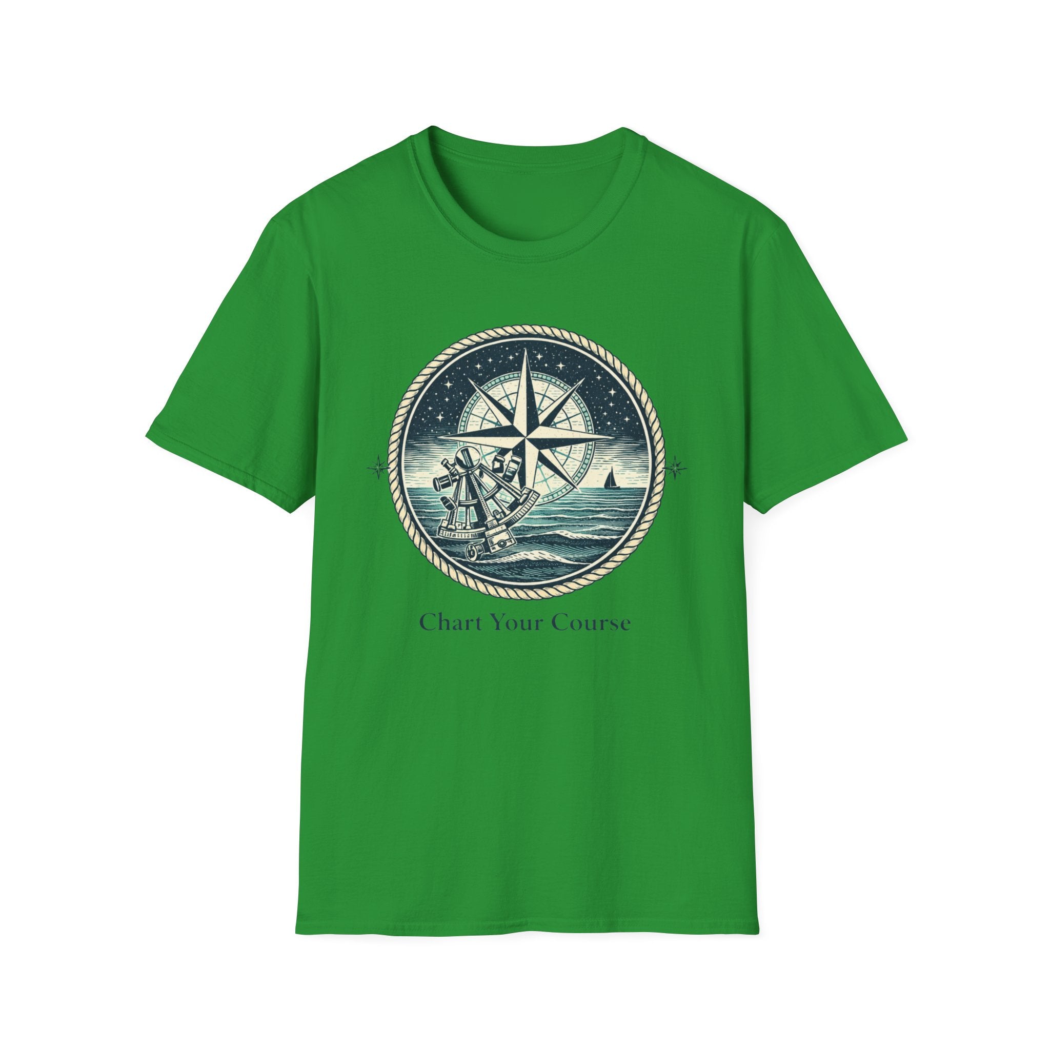 Compass Nautical T-Shirt — "Chart Your Course" Adventure Tee