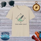 Compass Wave T-Shirt – “This Way Out” Adventure Tee