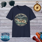 T-Shirt — "F*ck the Forecast, Get Wet" Vintage Swimmer Tee