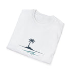 Beach T-Shirt — "Leave the Mainland" Palm Island Tee