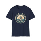 Sailboat Tee — "Leave the Shore Behind" Nautical Adventure T-Shirt