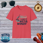 Sailboat T-Shirt — "I Like It Wet & Windy" Nautical Sailing Tee