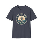Sailboat Tee — "Leave the Shore Behind" Nautical Adventure T-Shirt