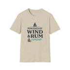 Sailor T-Shirt — "Powered by Wind & Rum" Nautical Sailing Tee