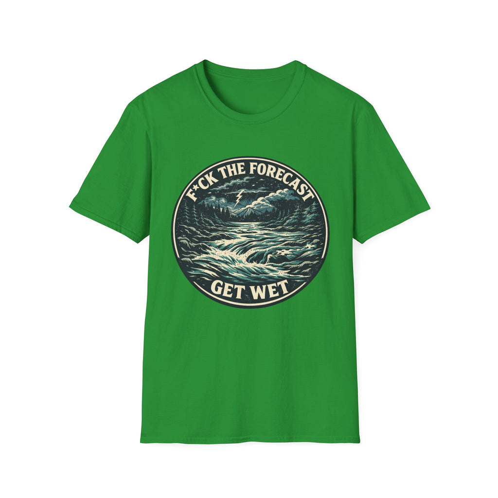 Get Wet Surf Tee — “F*ck the Forecast” Ocean Wave T-Shirt
