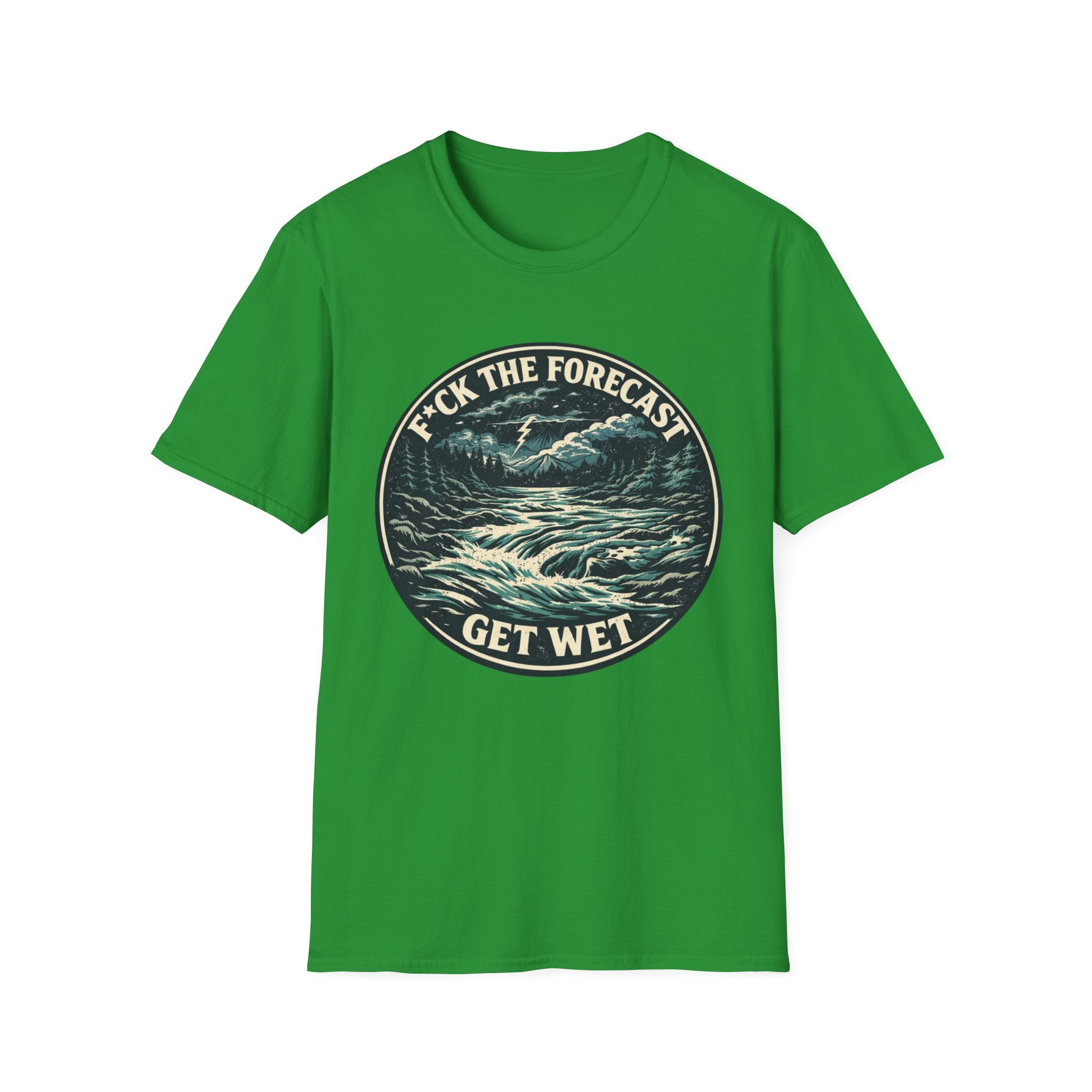 Get Wet Surf Tee — “F*ck the Forecast” Ocean Wave T-Shirt