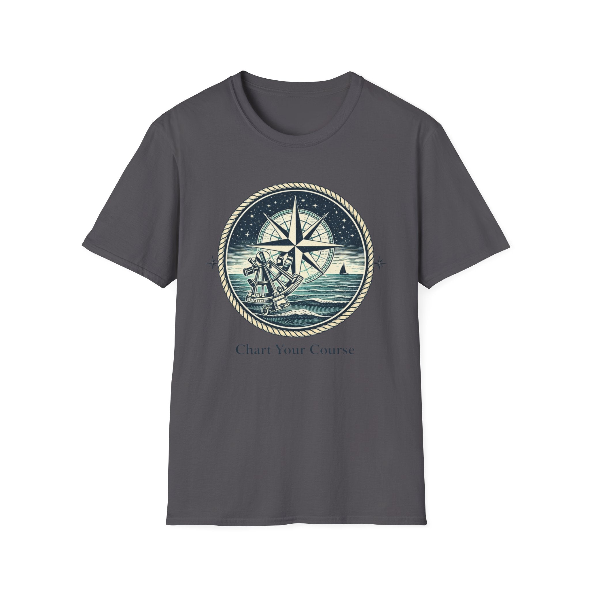 Compass Nautical T-Shirt — "Chart Your Course" Adventure Tee